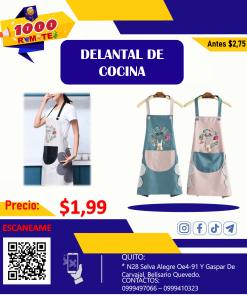 DELANTAL DE MUJER CON BOLSILLOS
