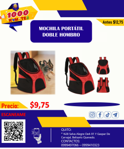 MOCHILA DE TRANSPORTE VENTILADA PARA MASCOTAS