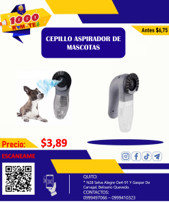 CEPILLO ASPIRADOR DE MASCOTAS