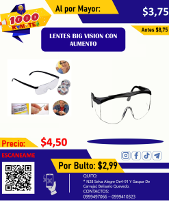 LENTES BIG VISION CON AUMENTO.