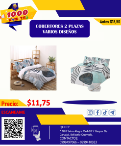 COBERTORES 2 PLAZAS VARIOS DISEÑOS