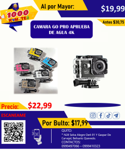 CAMARA GO PRO APRUEBA DE AGUA 4K