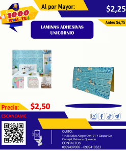 LAMINAS ADHESIVAS UNICORNIO
