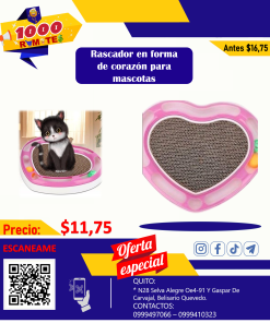 Rascador en forma de corazon par mascotas