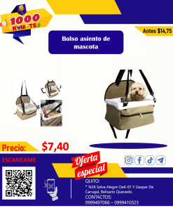 Bolso asiento mascotas
