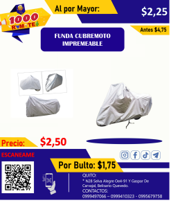 CUBIERTA IMPERMEABLE DE MOTOCICLETA