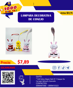 LAMPARA DECORATIVA DE CONEJO