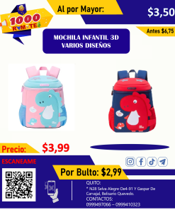 MOCHILA INFANTIL 3D