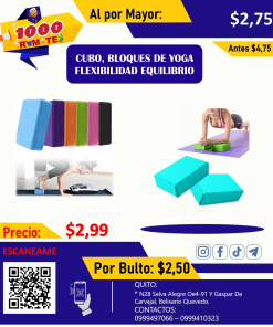 CUBO, BLOQUES DE YOGA FLEXIBILIDAD EQUILIBRIO