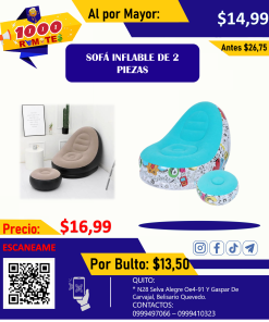 SOFÁ INFLABLE DE 2 PIEZAS