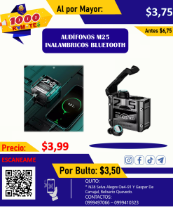 AUDÍFONOS M25 INALAMBRICOS BLUETOOTH