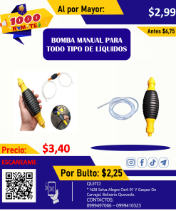 BOMBA MANUAL PARA TODO TIPO DE LÍQUIDOS