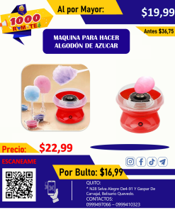 MÁQUINA ELÉCTRICA DE ALGODÓN DE AZÚCAR