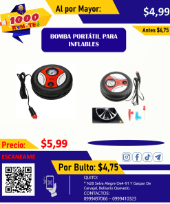 BOMBA DE AIRE PORTÁTIL PARA INFLABLES