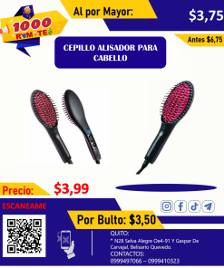 PEINE ALISADOR DE CABELLO ELÉCTRICO