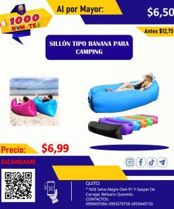 Sillón Inflable Tipo Banana De Camping