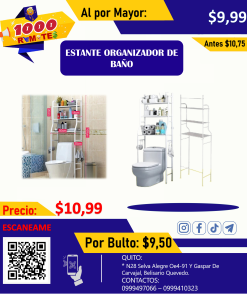 ESTANTE ORGANIZADOR METÁLICO PARA BAÑO