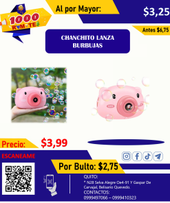MÁQUINA DE BURBUJAS PARA NIÑOS COLOR ROSADA