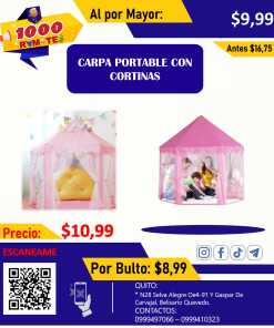 CARPA PORTABLE CON CORTINAS