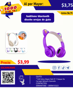 AUDIFONOS TIPO OREJA DE GATO PLEGABLES