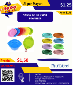VASOS DE SILICONA PEGABLES