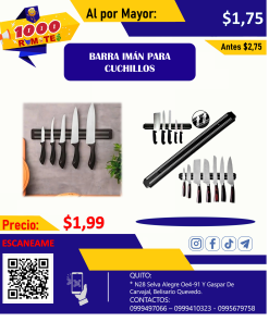 BARRA IMÁN PARA CUCHILLOS