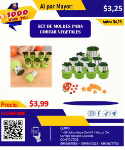 SET DE MOLDES PARA CORTAR VEGETALES