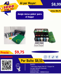 Juego mesa poker para hogar