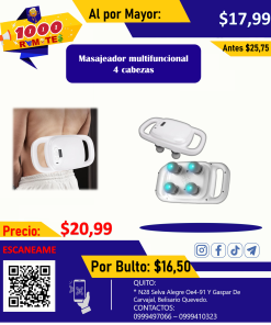 Masajeador multifuncional 4 cabezas