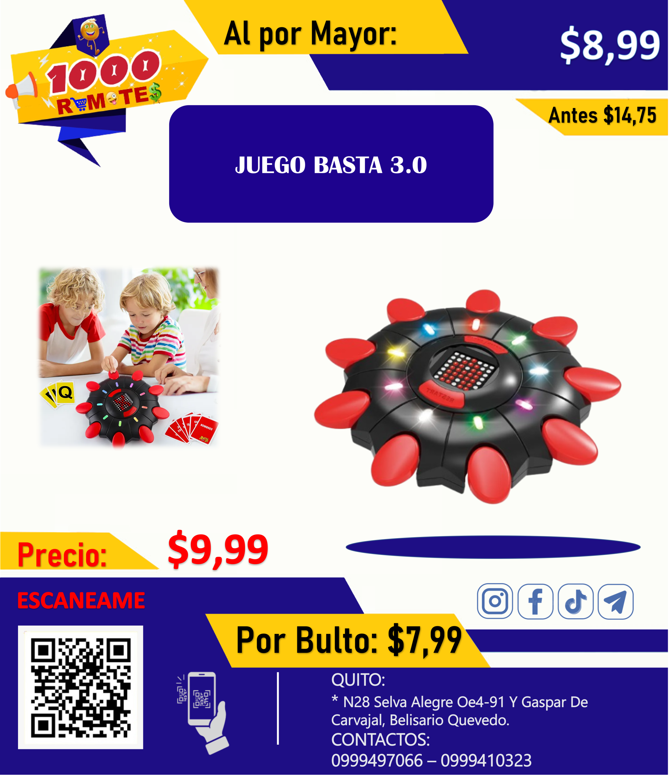 JUEGO DE MESA BASTA 3.0 FÁCIL DE APRENDER