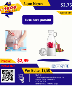 LICUADORA PORTÁTIL PARA JUGOS