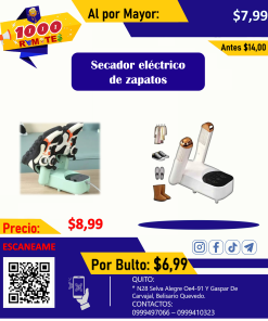 SECADOR DE ZAPATOS ELECTRICO CALENTADOR