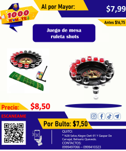 SET DE RULETA VASOS PARA REUNIONES