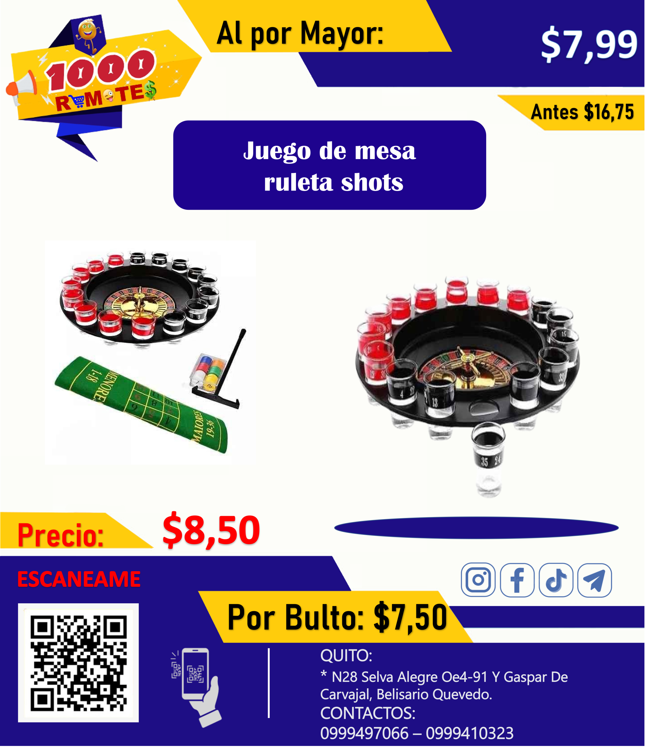 SET DE RULETA VASOS PARA REUNIONES