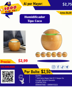 Humidificador De Madera Tipo Coco