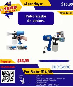 PULVERIZADOR DE PINTURA RECARGABLE CON MOTOR