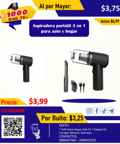 ASPIRADORA PORTÁTIL 3 EN 1 PARA AUTO