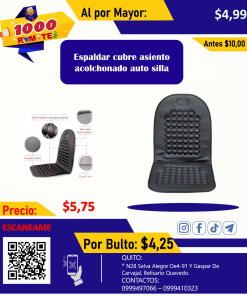 Espaldar cubre asiento para auto