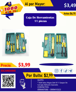 JUEGO KIT HERRAMIENTAS 11 PIEZAS