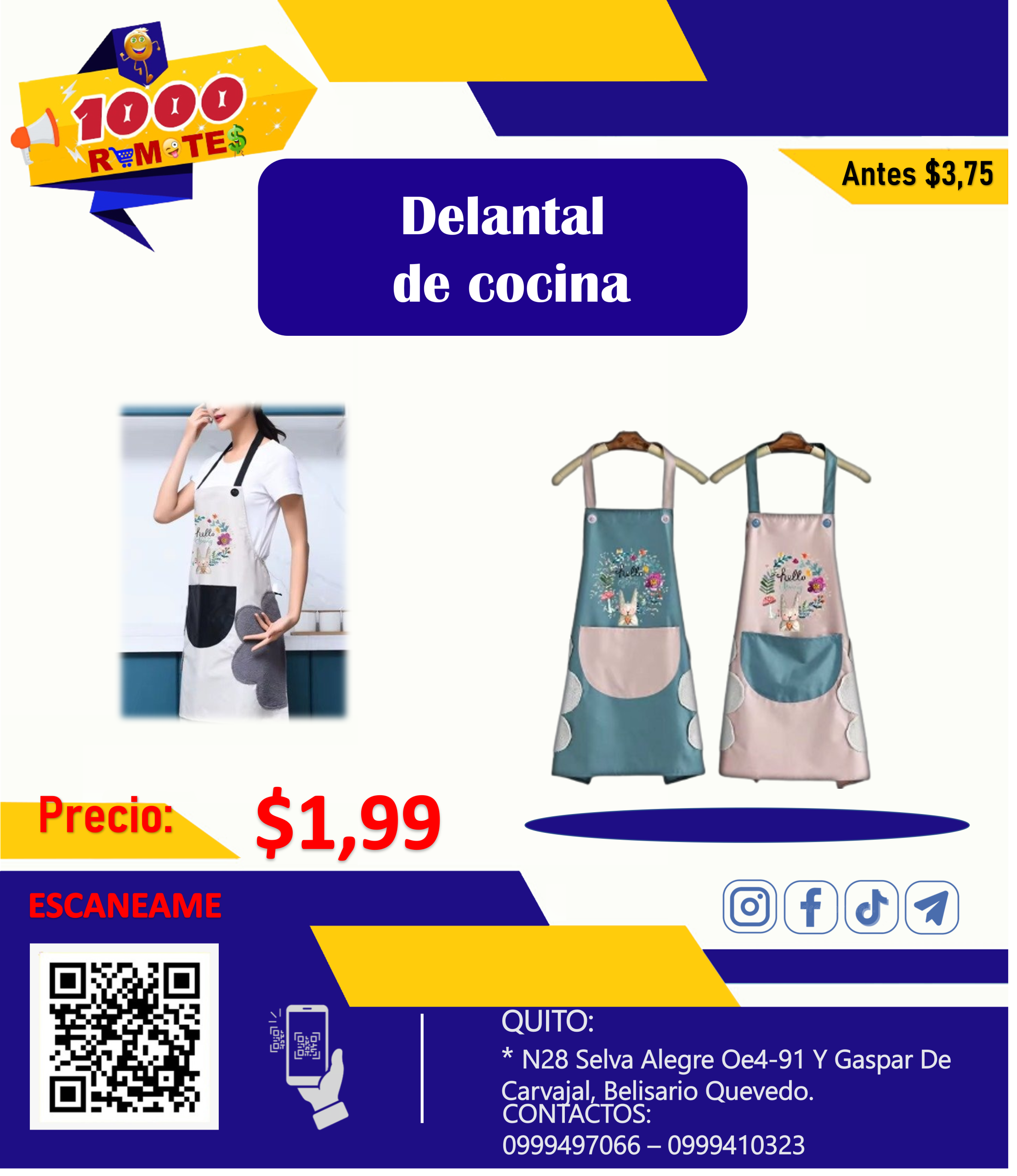 DELANTAL PARA COCINA