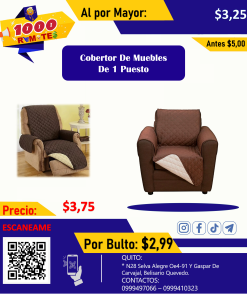 COBERTOR PARA MUEBLE 1 PUESTO IMPERMEABLE