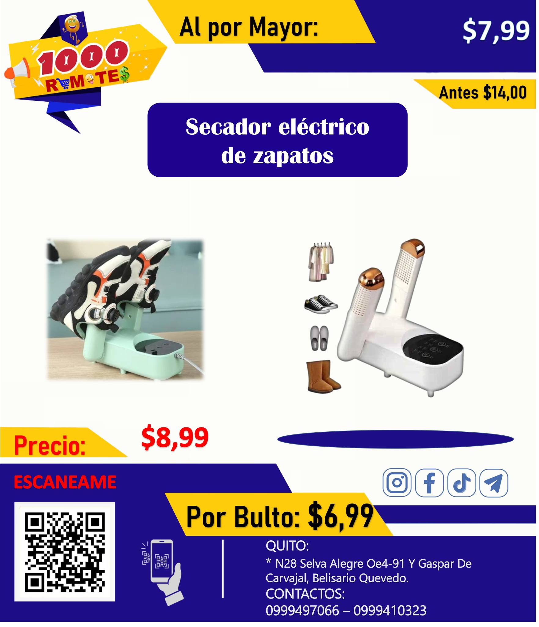 SECADOR DE ZAPATOS ELECTRICO CALENTADOR