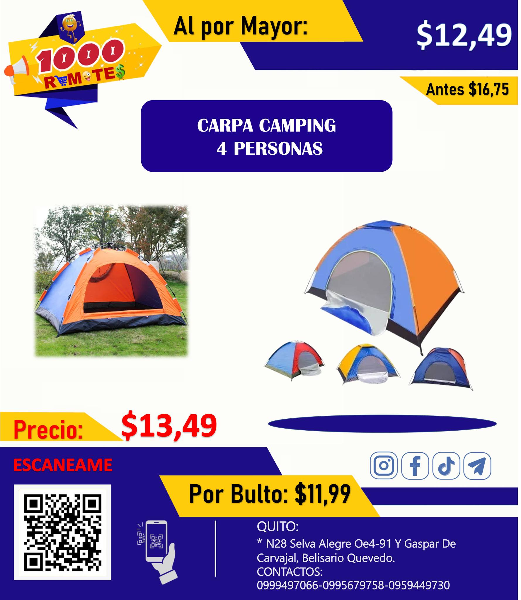 CARPA PARA 4 PERSONAS