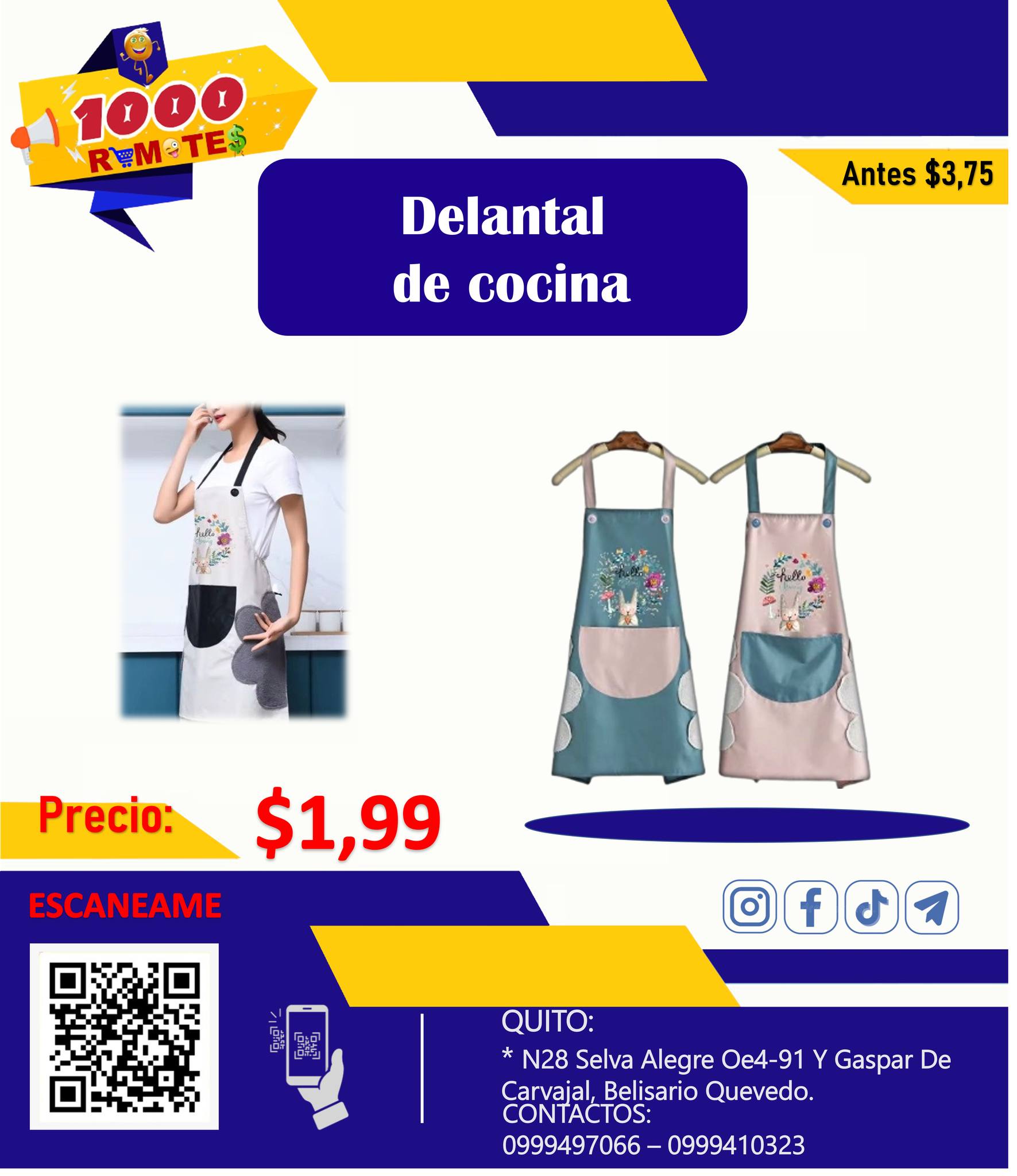 DELANTAL PARA COCINA