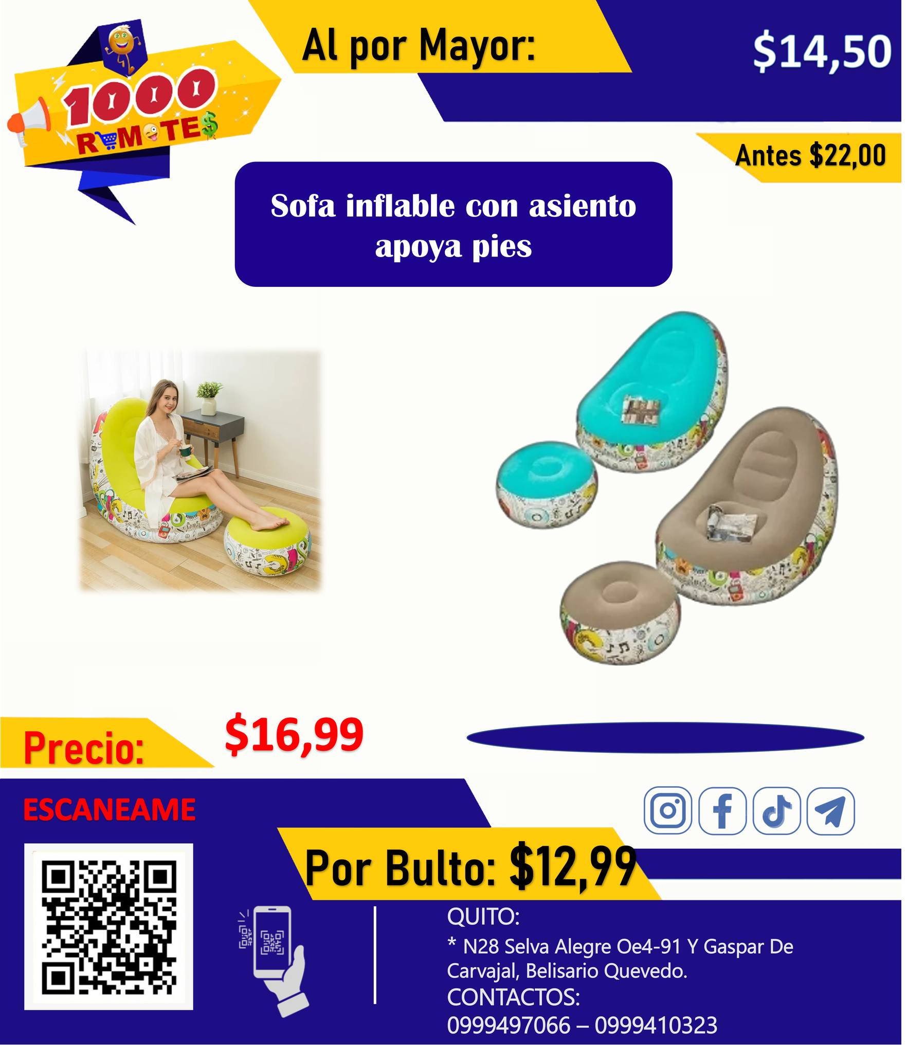 SOFA INFLABLE PORTATIL