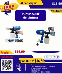 PULVERIZADOR DE PINTURA RECARGABLE CON MOTOR