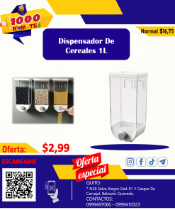 DISPENSADOR DE GRANOS O CEREALES