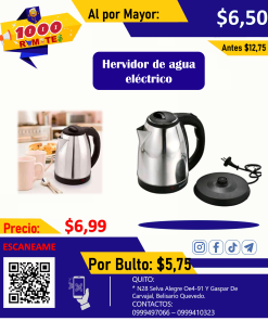 HERVIDOR PARA AGUA DE DOS LITROS