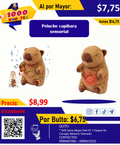 Peluche capibara respira con luces