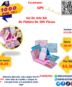 Set De Arte Kit De Pintura De 208 Piezas